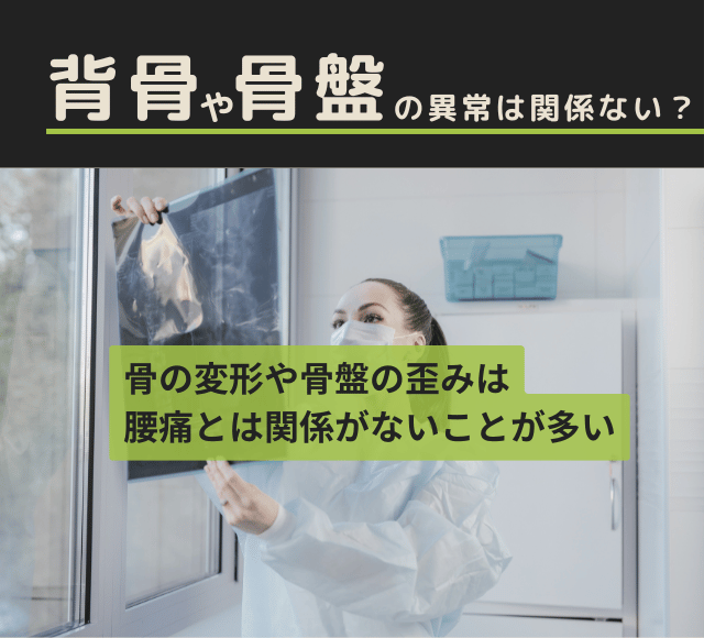 背骨や骨盤の異常は関係ない